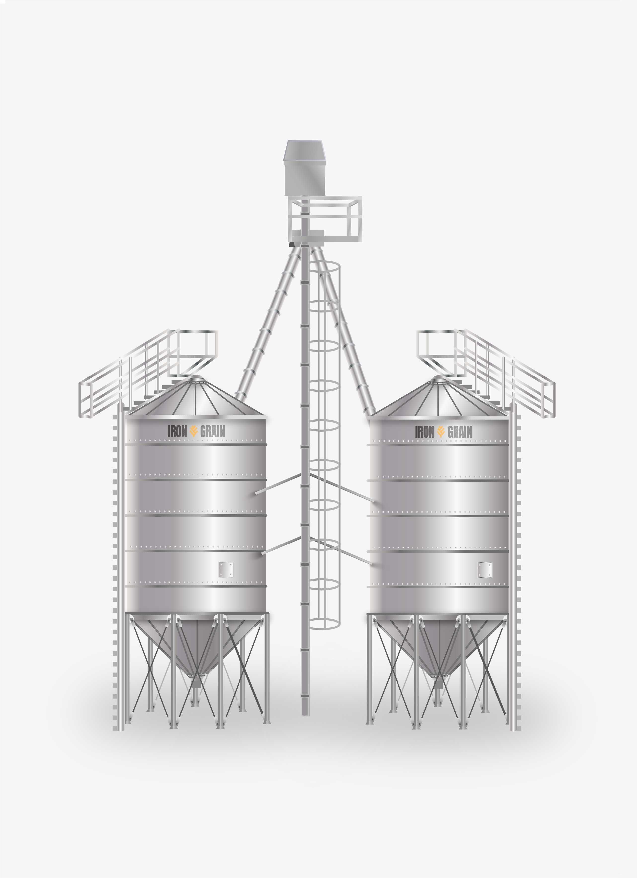 Silos SILOSY zbożowe Lejowe  od 10T do 2000Ton Ocynk Polski Producent