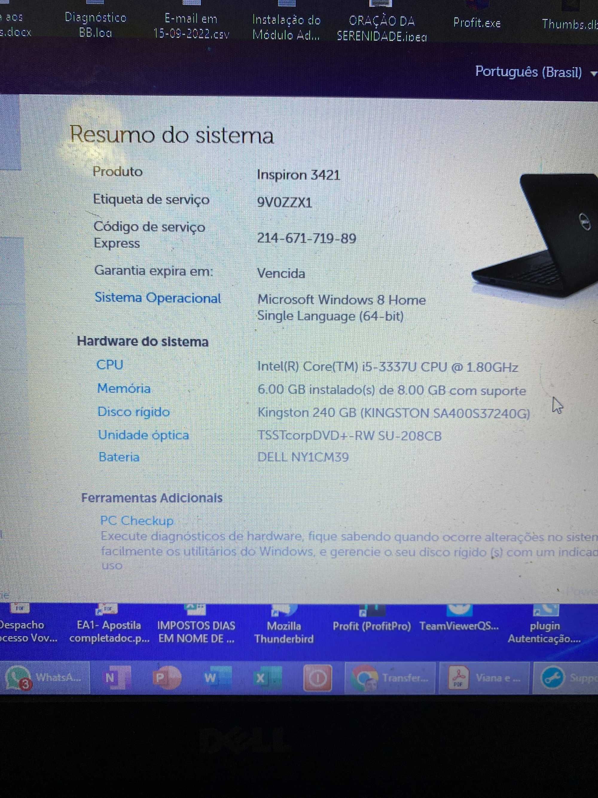 Portátil DELL INTEL core I5