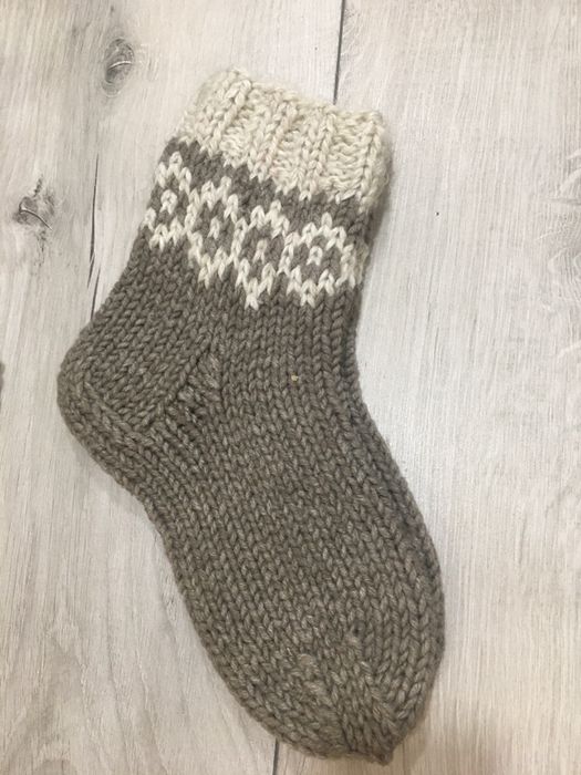 Вязаные носки полушерсть шкарпетки