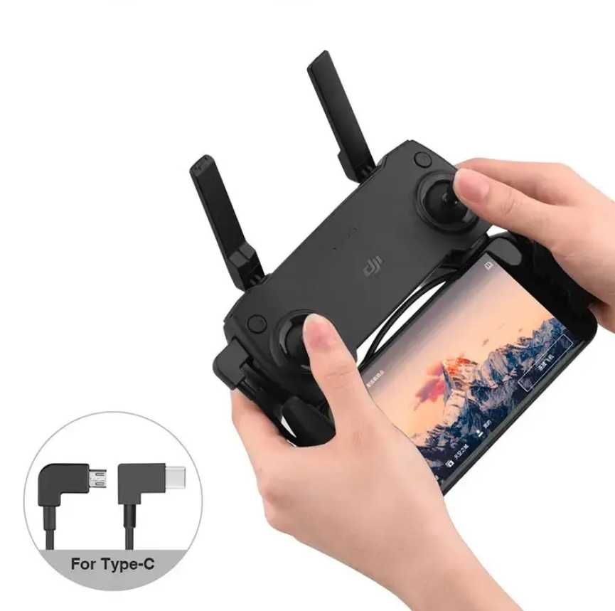 Кабель DJI RC, MicroUSB - USB Type-C, 28см, для DJI Spark, Mavic, Air
