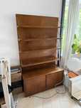 Piekny regał vintage z lat 60./70. | fornirowany | solidny | z szafką