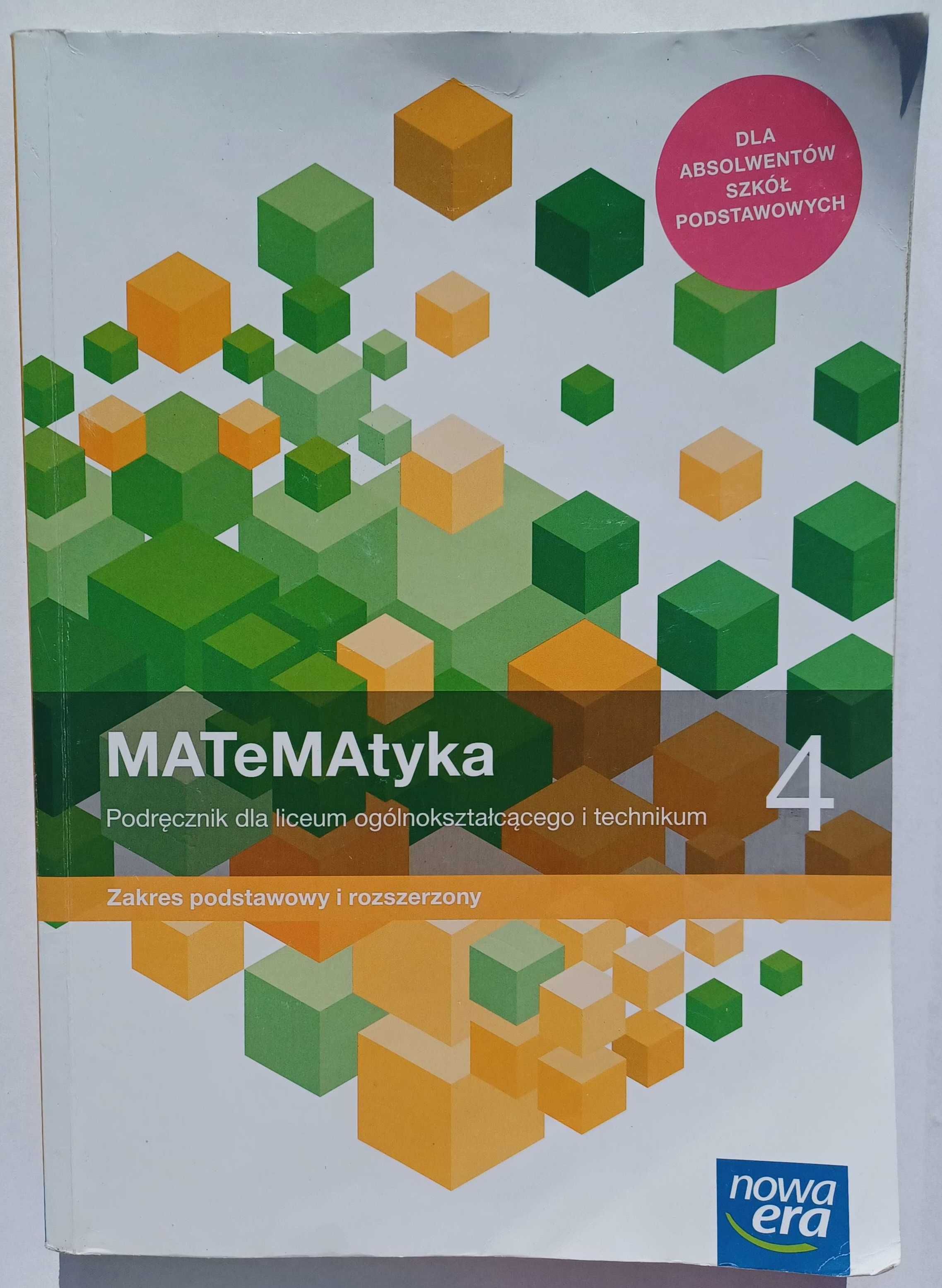 MATeMAtyka 4 - podręcznik - zakres podstawowy i rozszerzony - nowa era