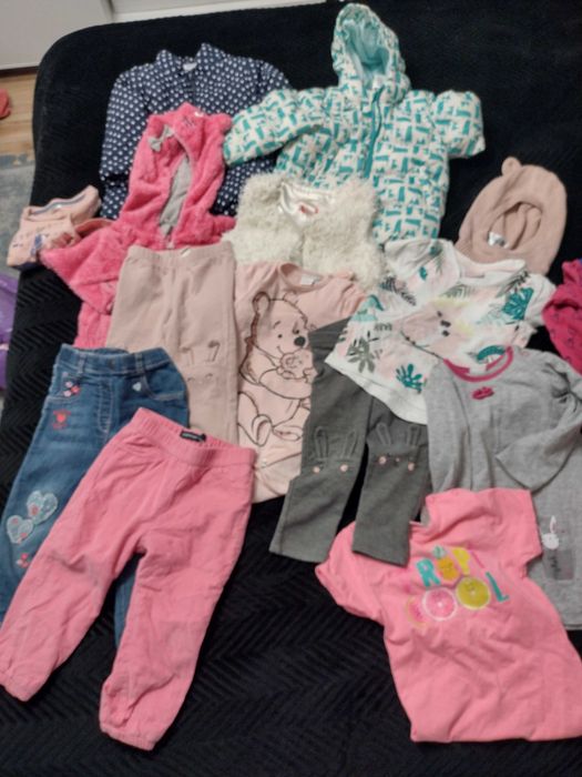 Paka mega kurtki, ocieplane legginsy rozmiar 86