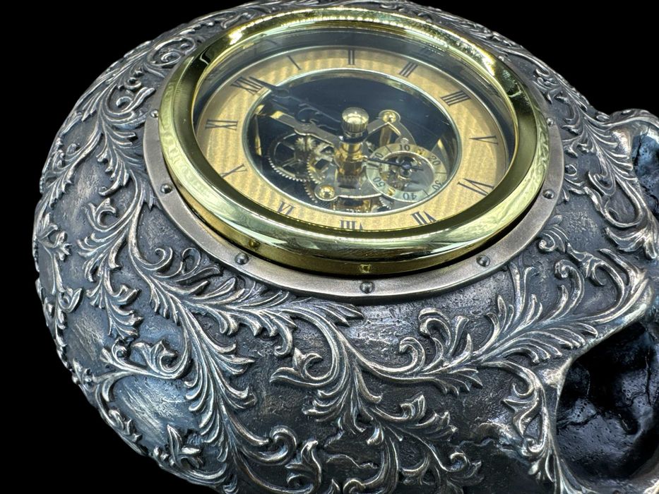 Steampunk Wiszący Zegar Czaszka Veronese Wu77266a4