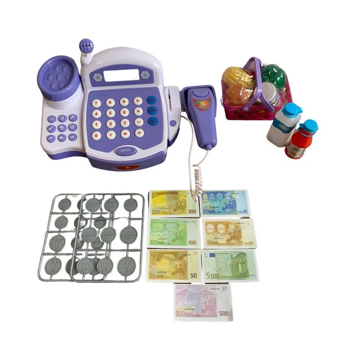 Kasa fiskalna #zabawka #dla dzieci + skaner, koszyk,produkty,waga