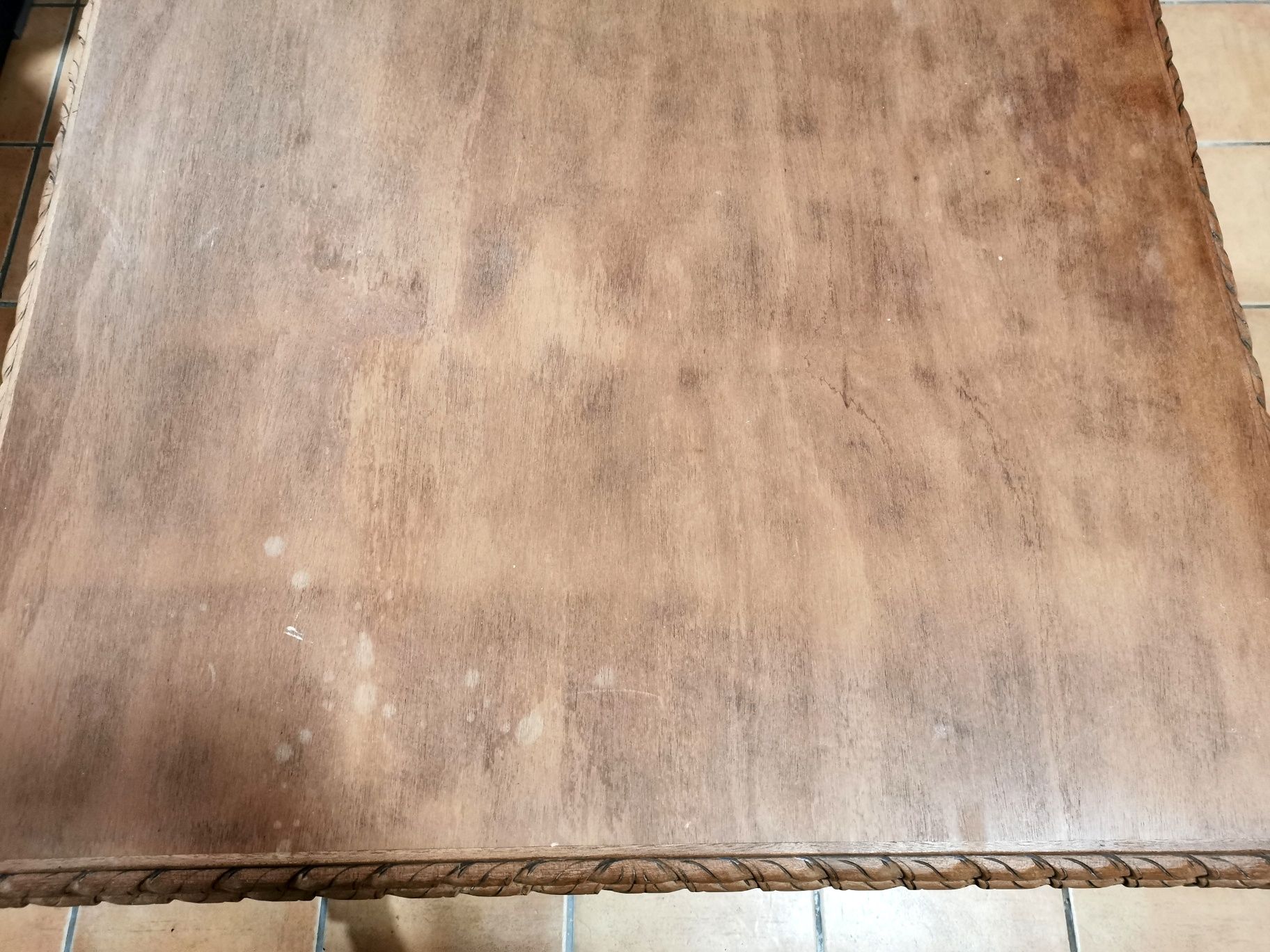Mesa de jantar Vintage com 6 cadeiras de madeira