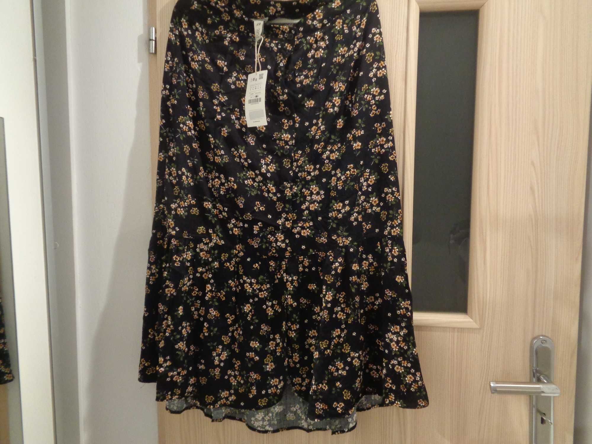 komplet spódnica maxi długa i bluzka narzutka L/XL Pull & Bear