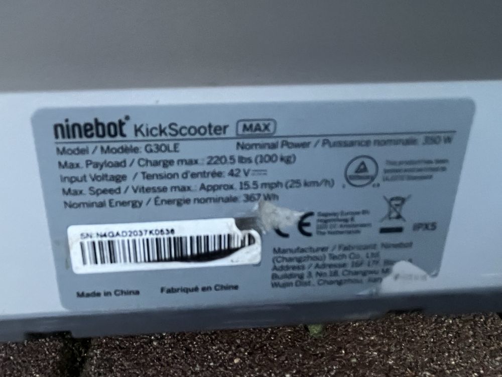 Hulajnoga Segway Ninebot G30LE