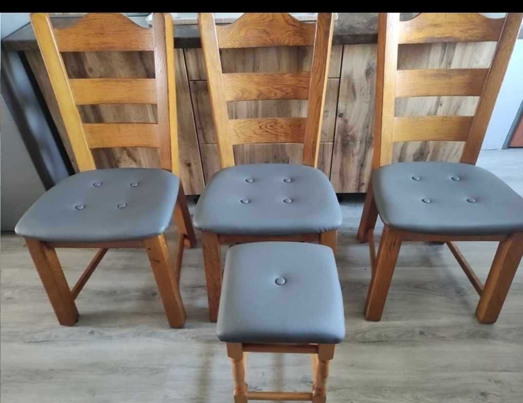 Komplet debowy Stół  + Krzesła