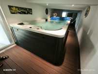 Swimspa Zewnętrzny basen z jacuzzi i przeciw prądem Twoje spa w ogrodz