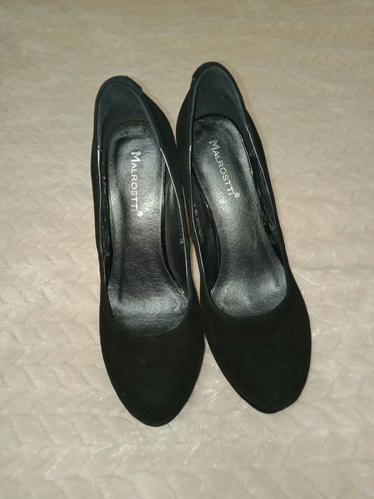 Туфлі Туфли черные замш натуральный 23,5 см стелька