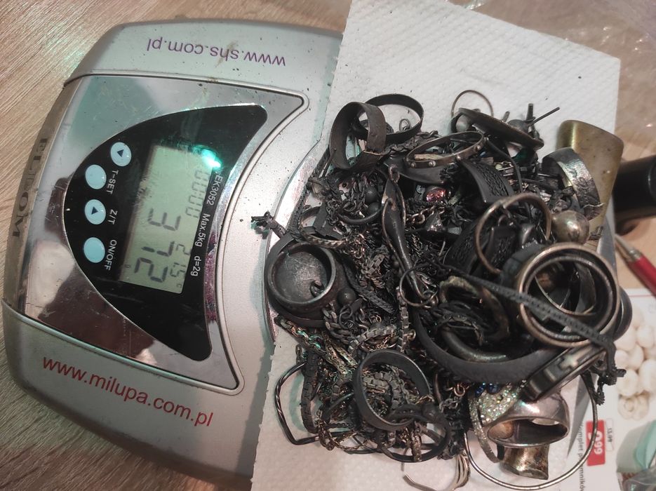 Złom srebra 370 gram