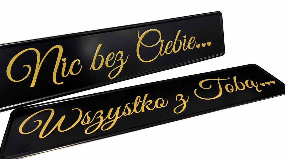Tablica Ślubna Nic bez Ciebie | Z Tobą Wszystko| Komplet