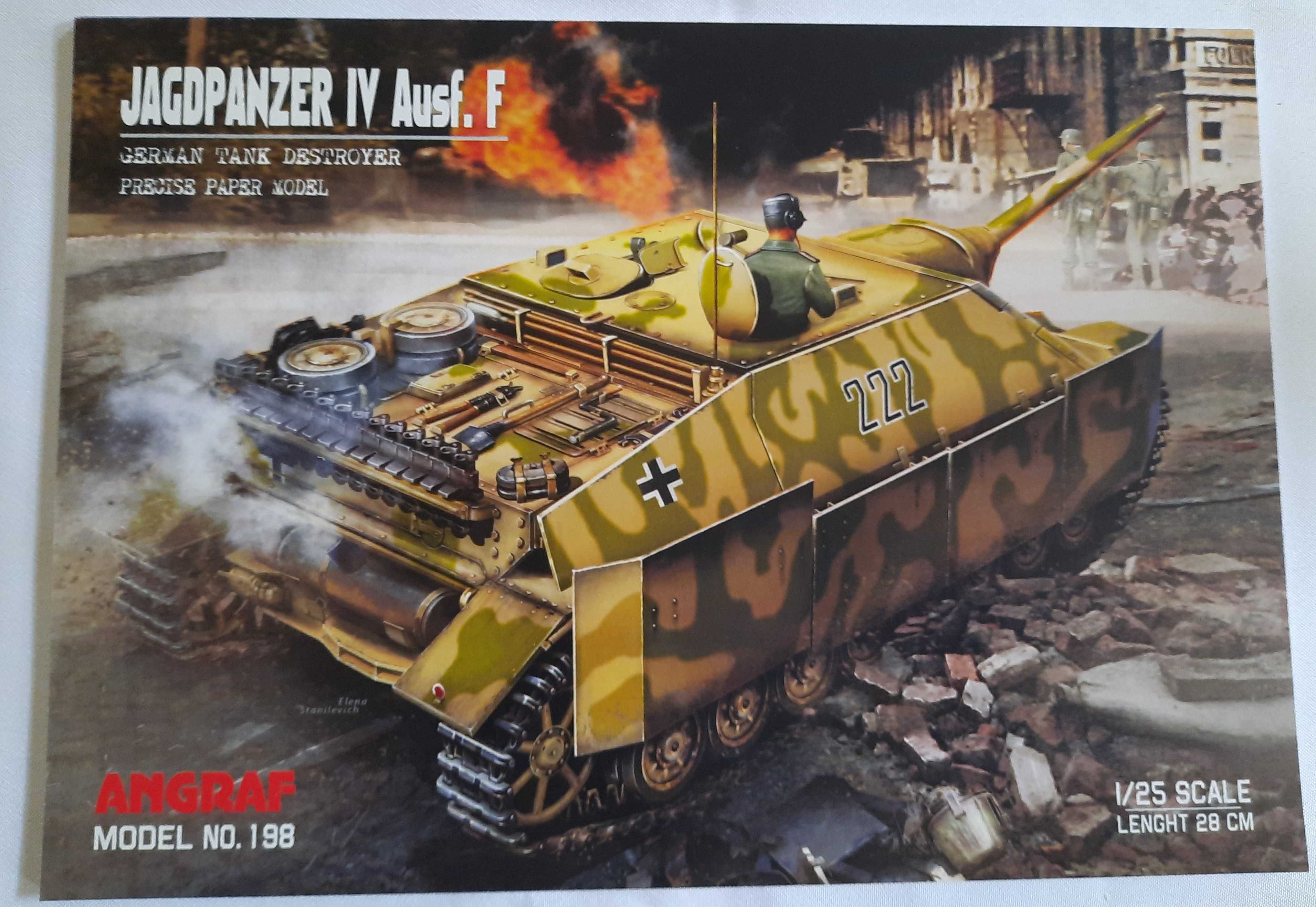 Model kartonowy Angraf czołg Jagdpanzer IV Ausf. F offset