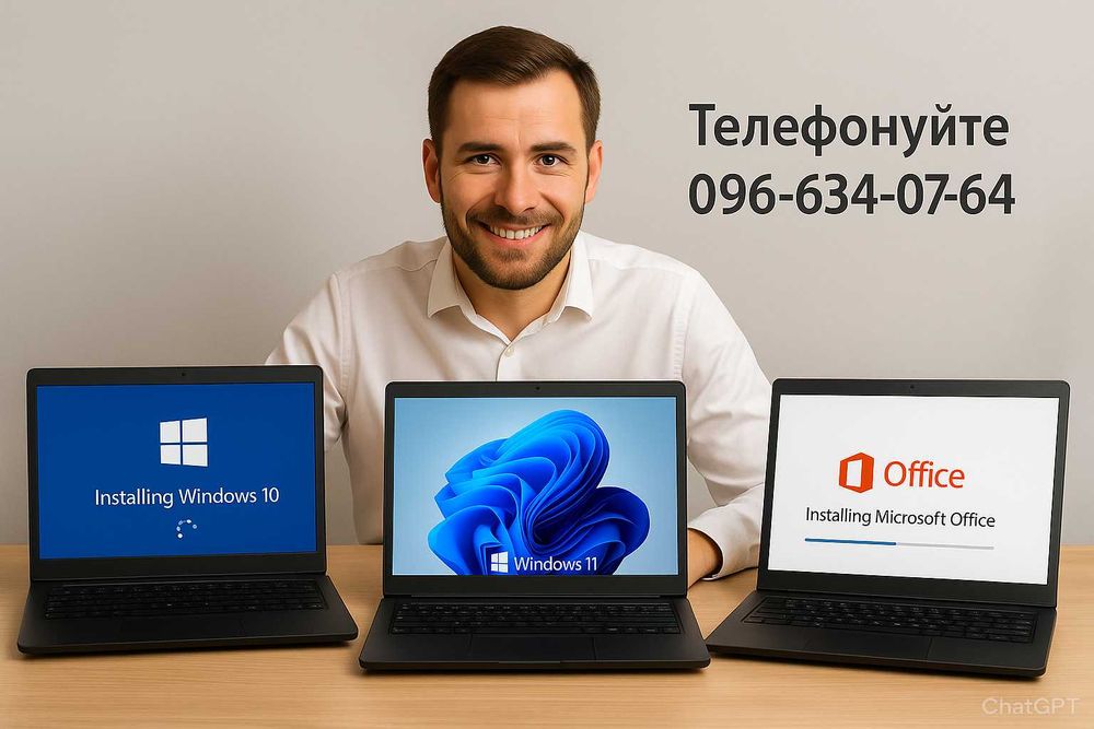 Швидке встановлення Windows 7/10/11  та програм (працюю і на вихідних)