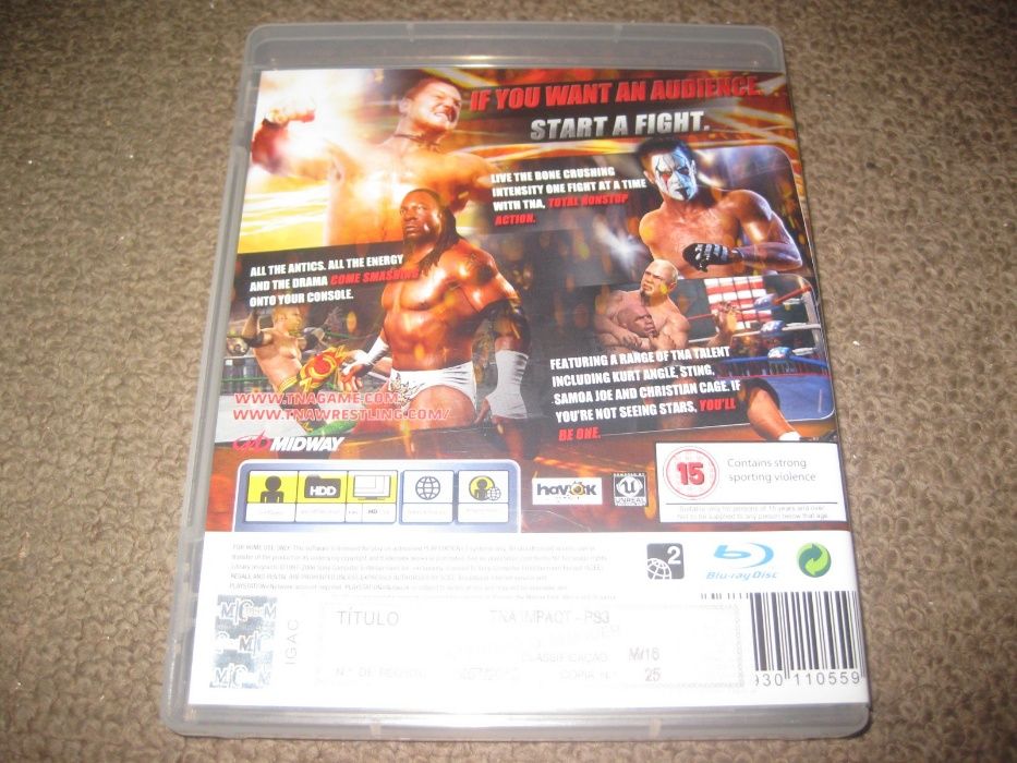 Jogo "TNA Impact!" PS3/Completo!