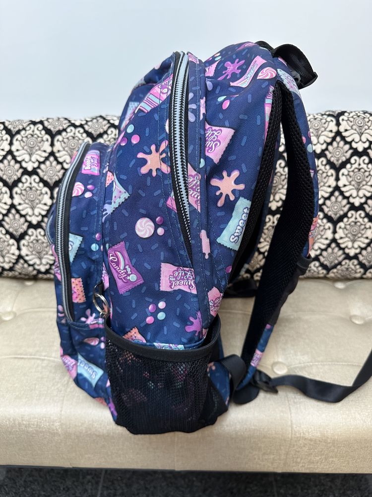 Mochila escolar Totto Azul com rosa