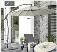 Aluminiowy parasol ogrodowy NOWY 3m duży zwisający w stylu japońskim