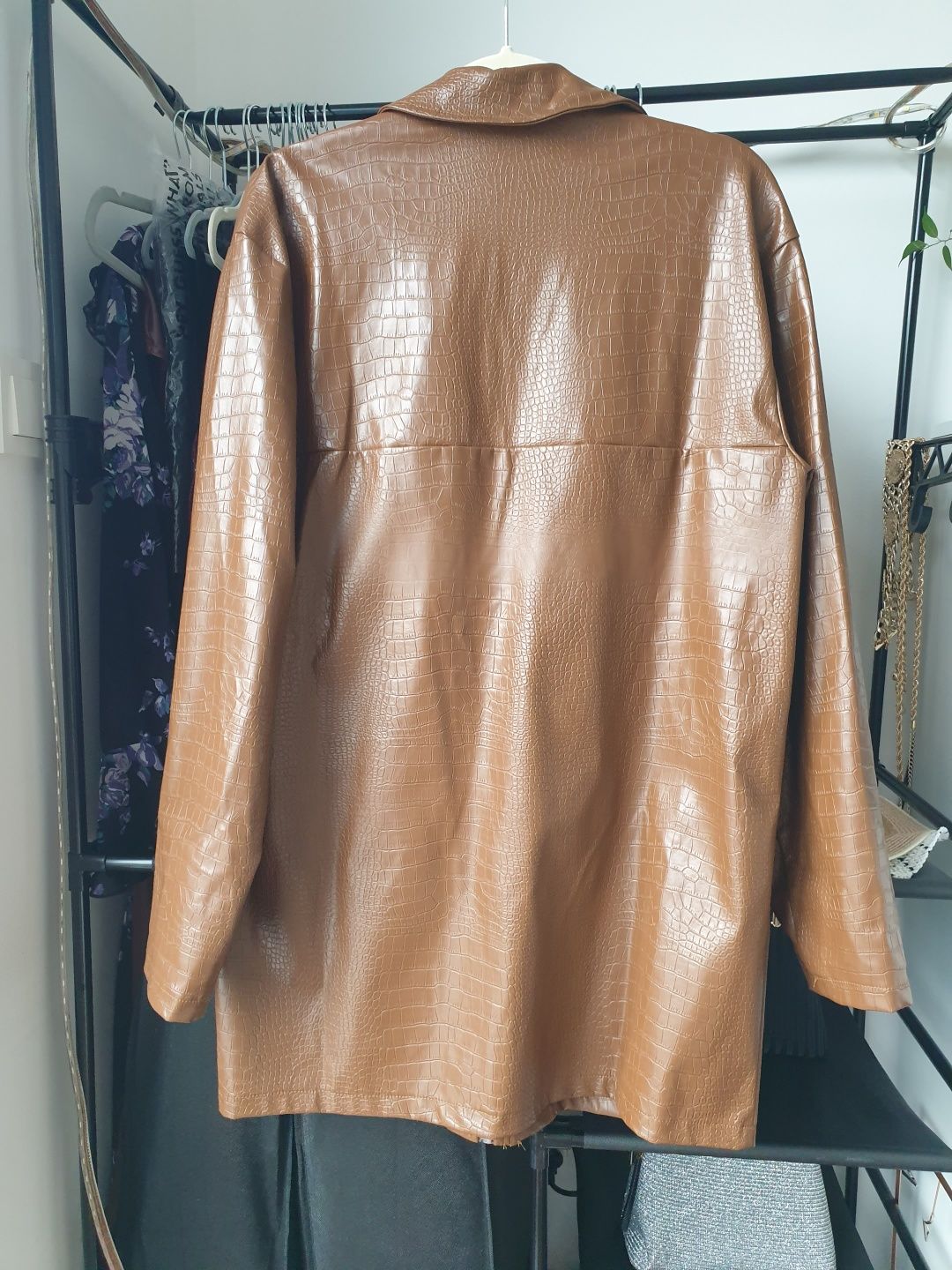 Kurtka płaszcz Eco skóra  PrettyLittleThing xxs 32 34 XS s 36 oversize