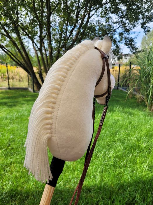 Konik Hobby Horse A4 ręcznie szyty z minky, zestaw z ogłowiem #33