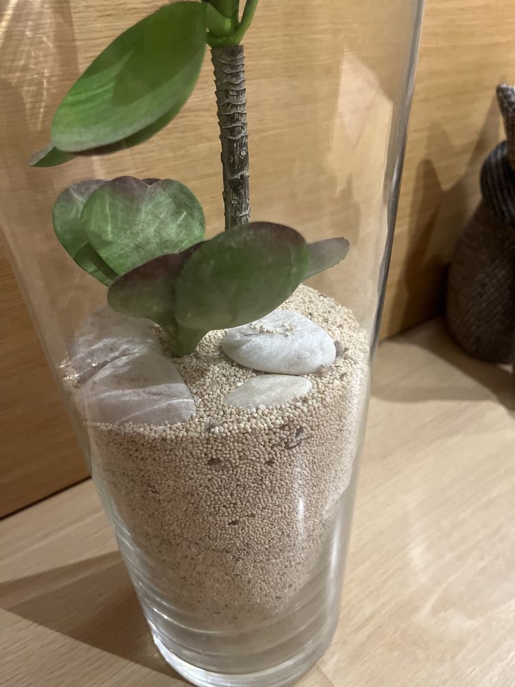 Jarra em vidro com decoração