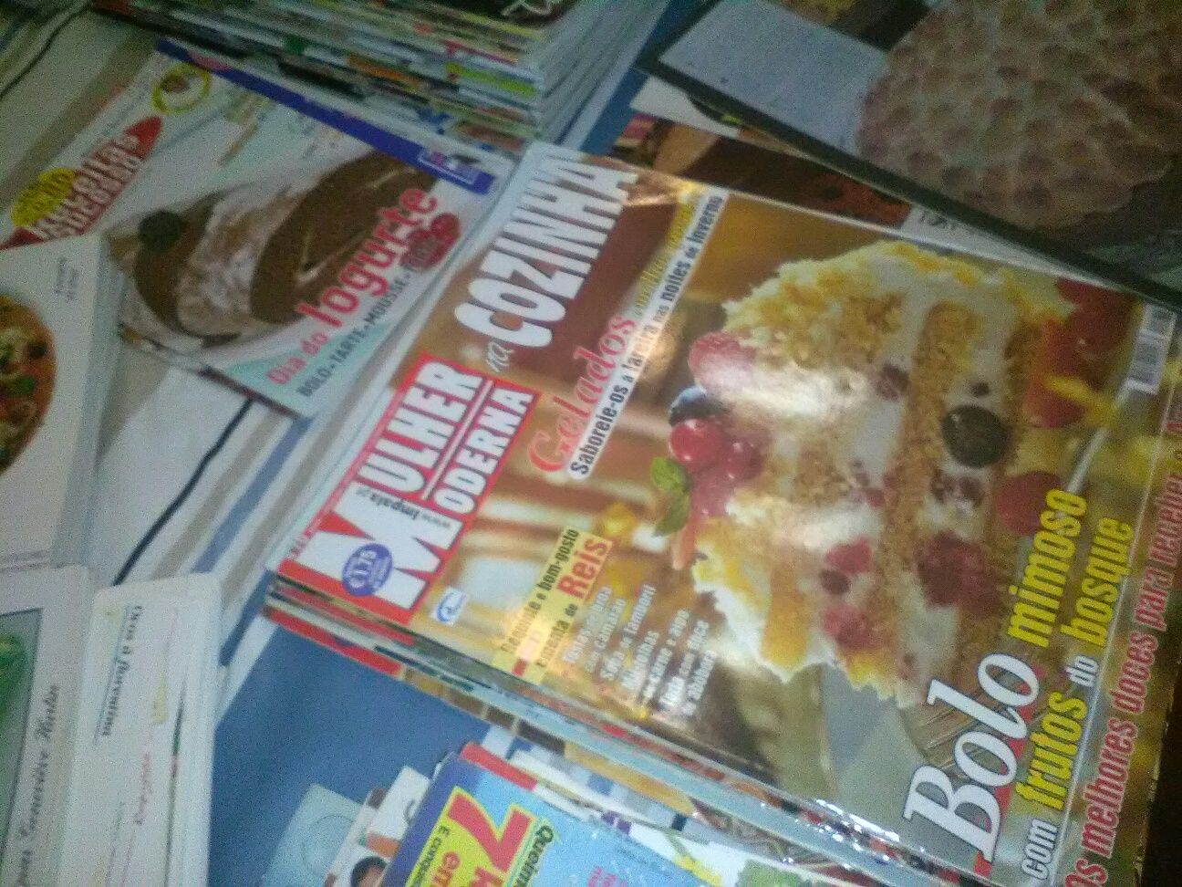 Lote de Livros e Revistas de Culinária