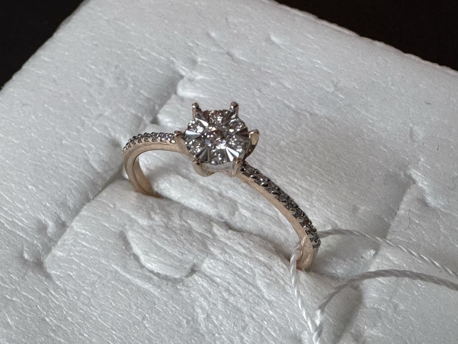 Золотое кольцо с бриллиантами 585 проба распродажа акция