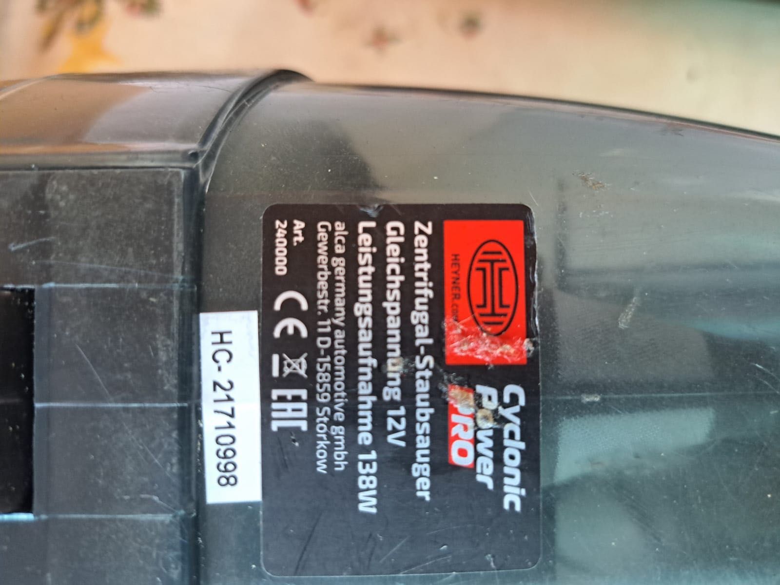Автомобільний пилосос Heyner Cyclonic Power PRO