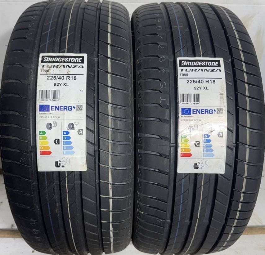 2x 225/40r18 Bridgestone Turanza T005 92Y XL 2024