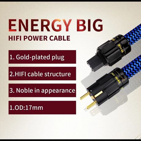 Kabel zasilający 6N OCC 1,5m do Hi-Fi