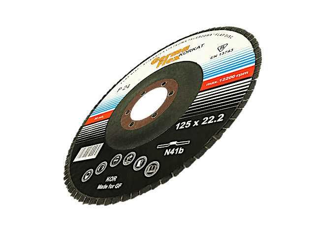 10x Tarcza ściernica listkowa lamelka do szlifowania KORKAT 125 P 24