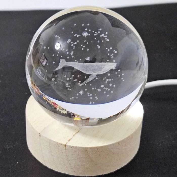 candeeiro de cristal de baleia