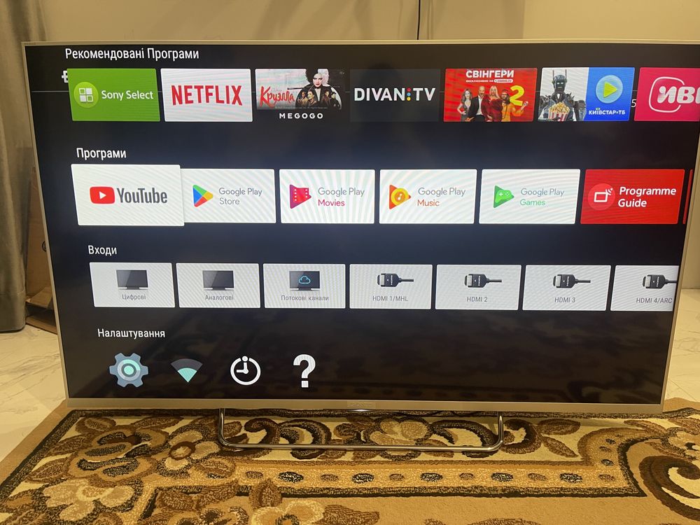 Телевізор  Android smartTV 4k  Sony Bravia Kdl50w807c