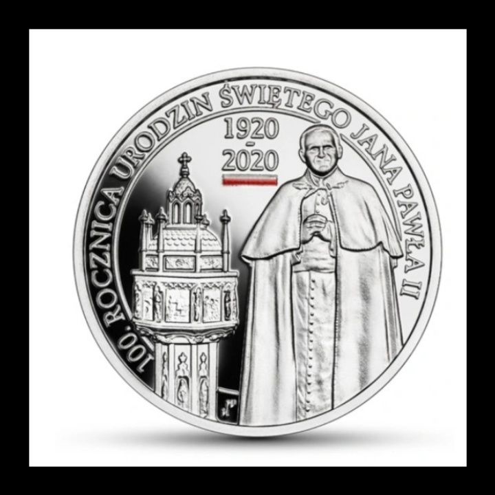 Moneta 10zl 100.rocznica urodzin Świętego Jana Pawła II