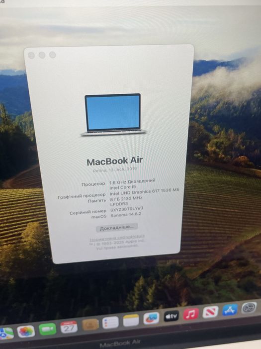 Macbook air 2019 128 ssd i5