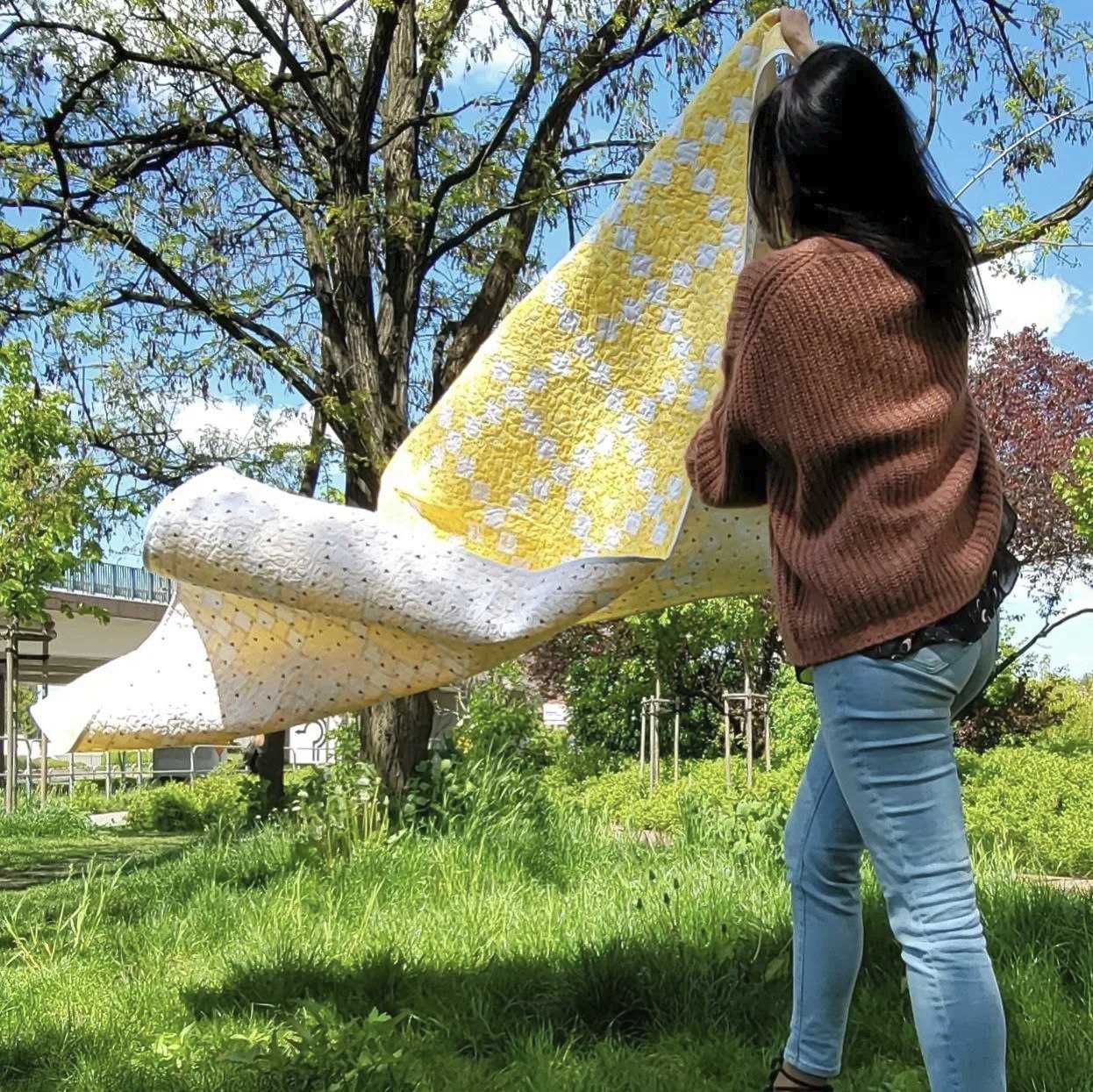 Narzuta na łóżko/ koc pikowany pled patchwork 152x202cm