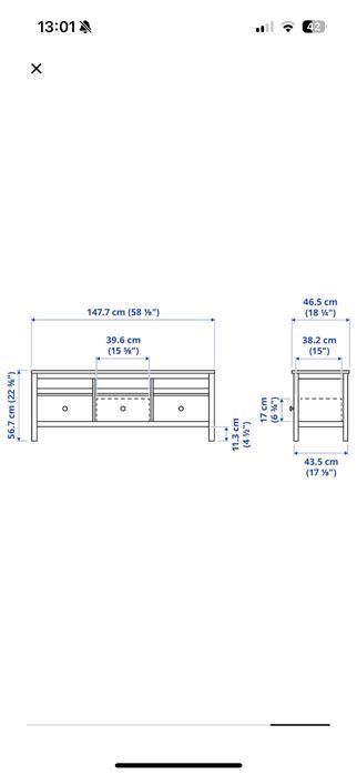 Szafka RTV Hemnes IKEA