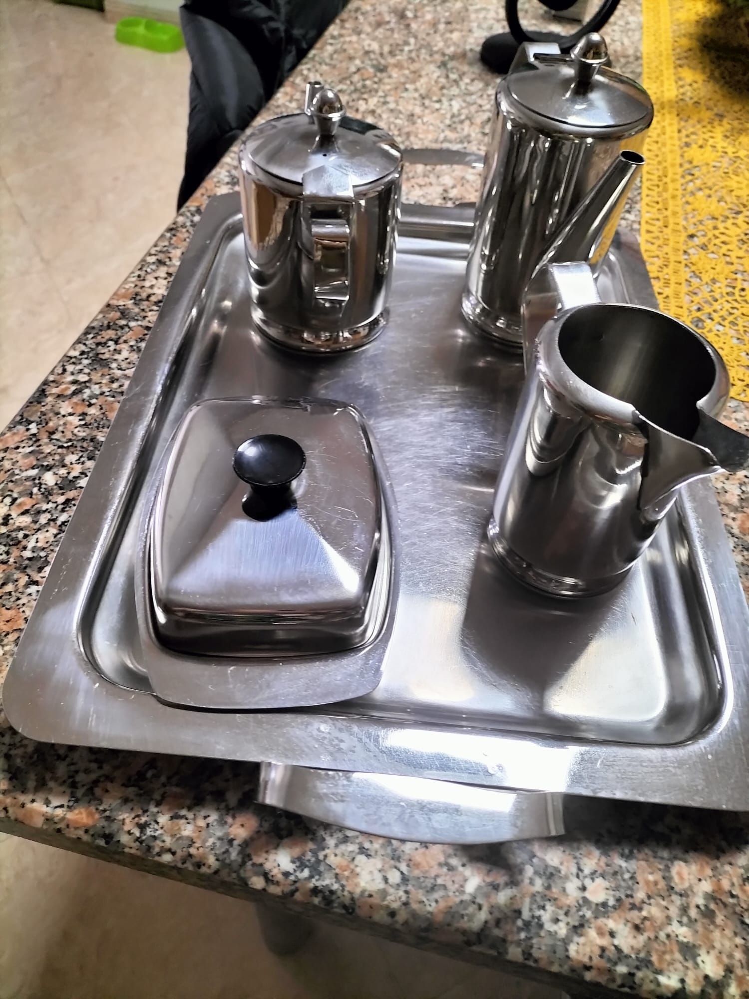 Conjunto em Inox para chá e café vintage