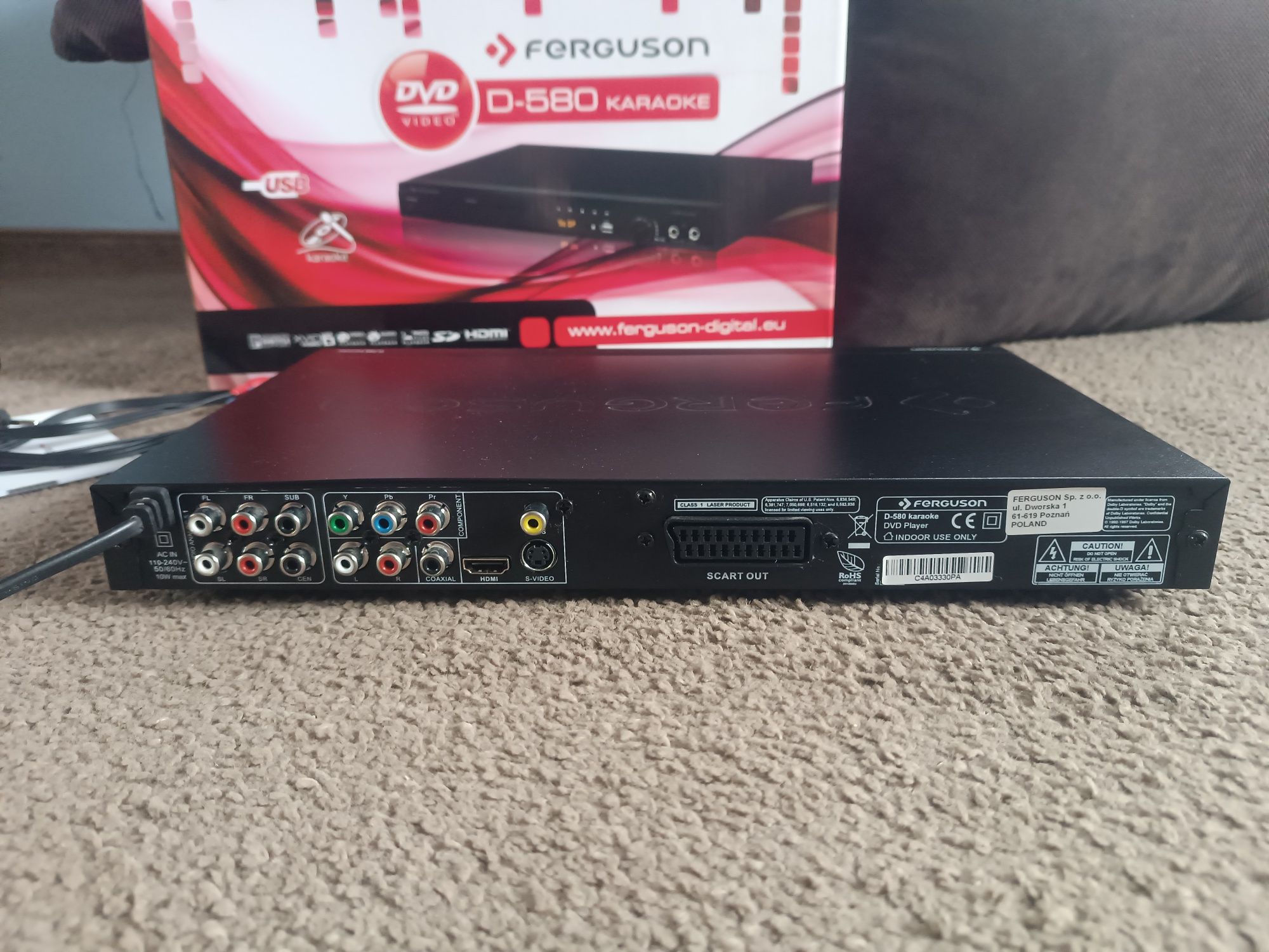 Odtwarzacz DVD Ferguson D-580