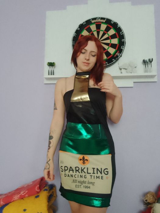 Super strój damski na imprezę Sylwestrową SZAMPAN