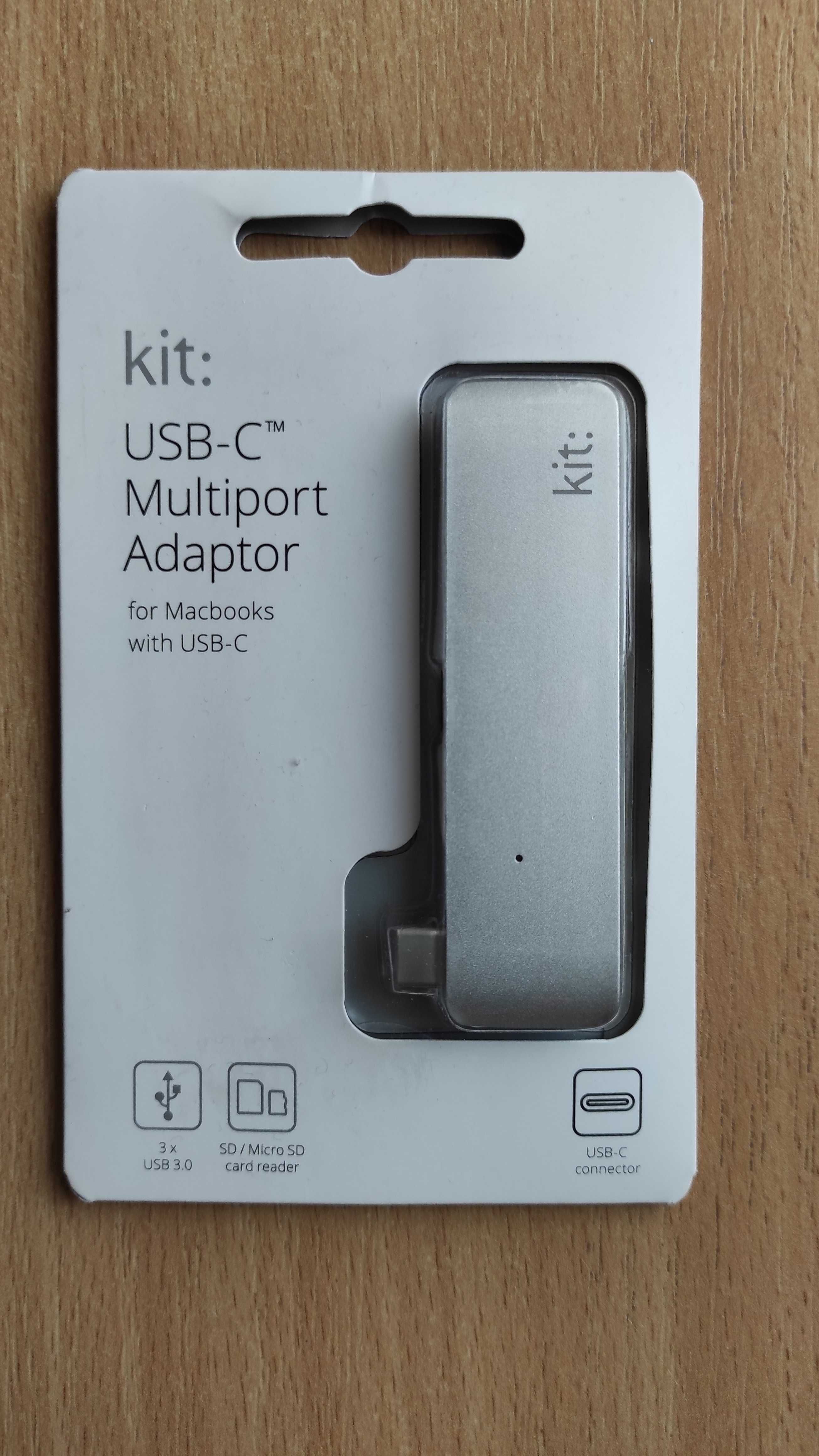 Адаптер Kit USB-C Multiport Adaptor USB-C to 3*USB 3.0, SD/ microSD