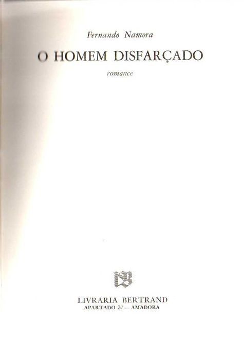 Livro - O Homem Disfarçado - Fernando Namora