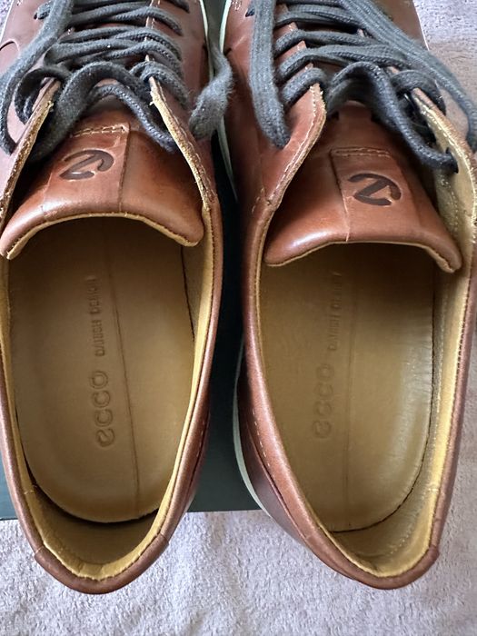 Ecco Cognac buty męskie kolor brązowy