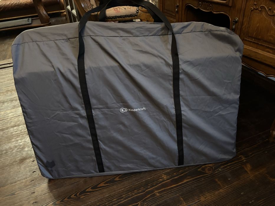 Łóżeczko dostawne dostawka kinderkraft szara turystyczne