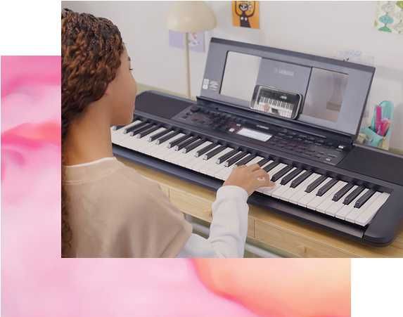 Yamaha  PSR-383 KEYBOARD do nauki + Statyw + Ławka + Słuchawki | Sklep