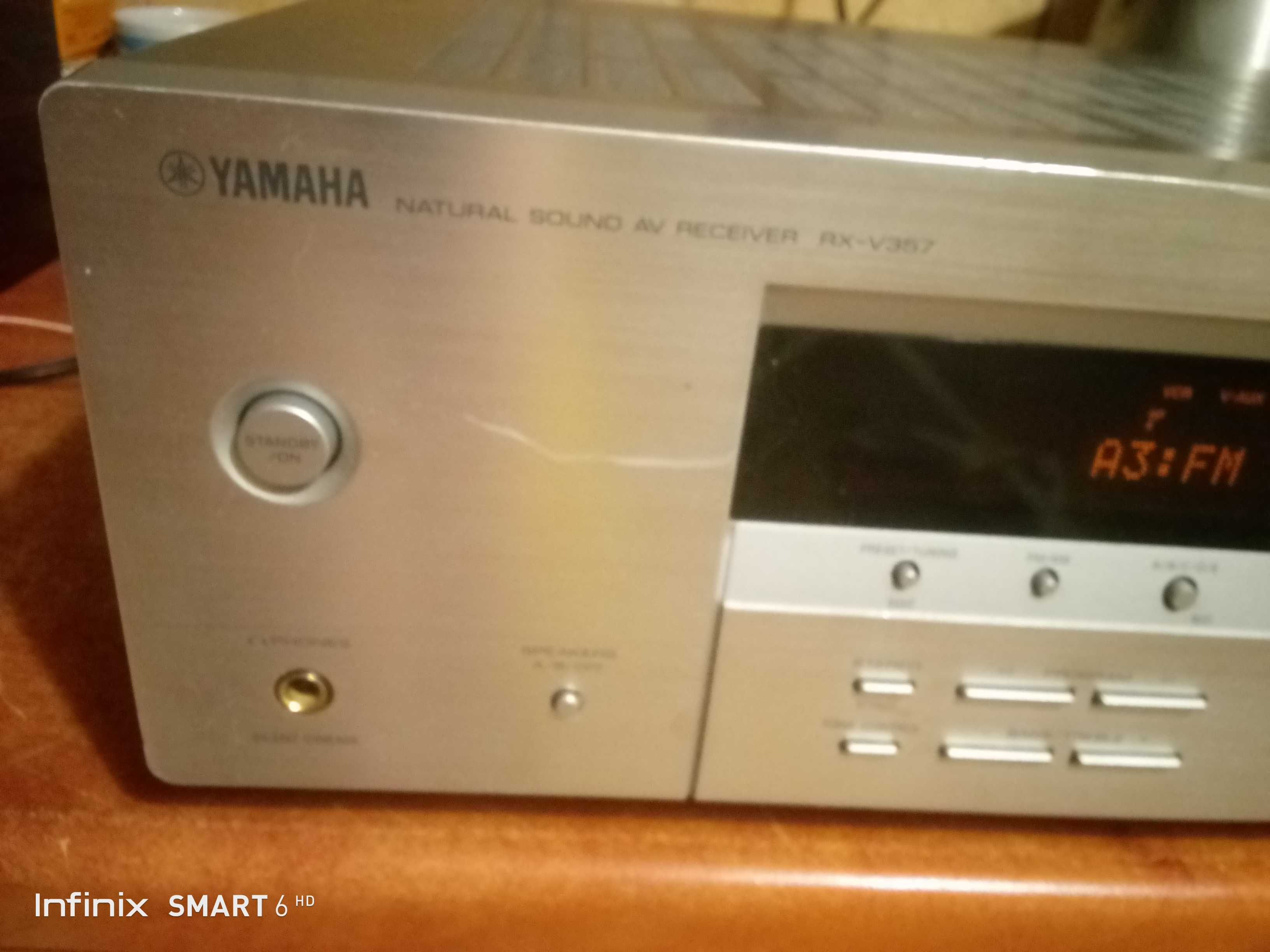 Amplituner 5.1 YAMAHA RX-V357, duża moc wyjściowa.