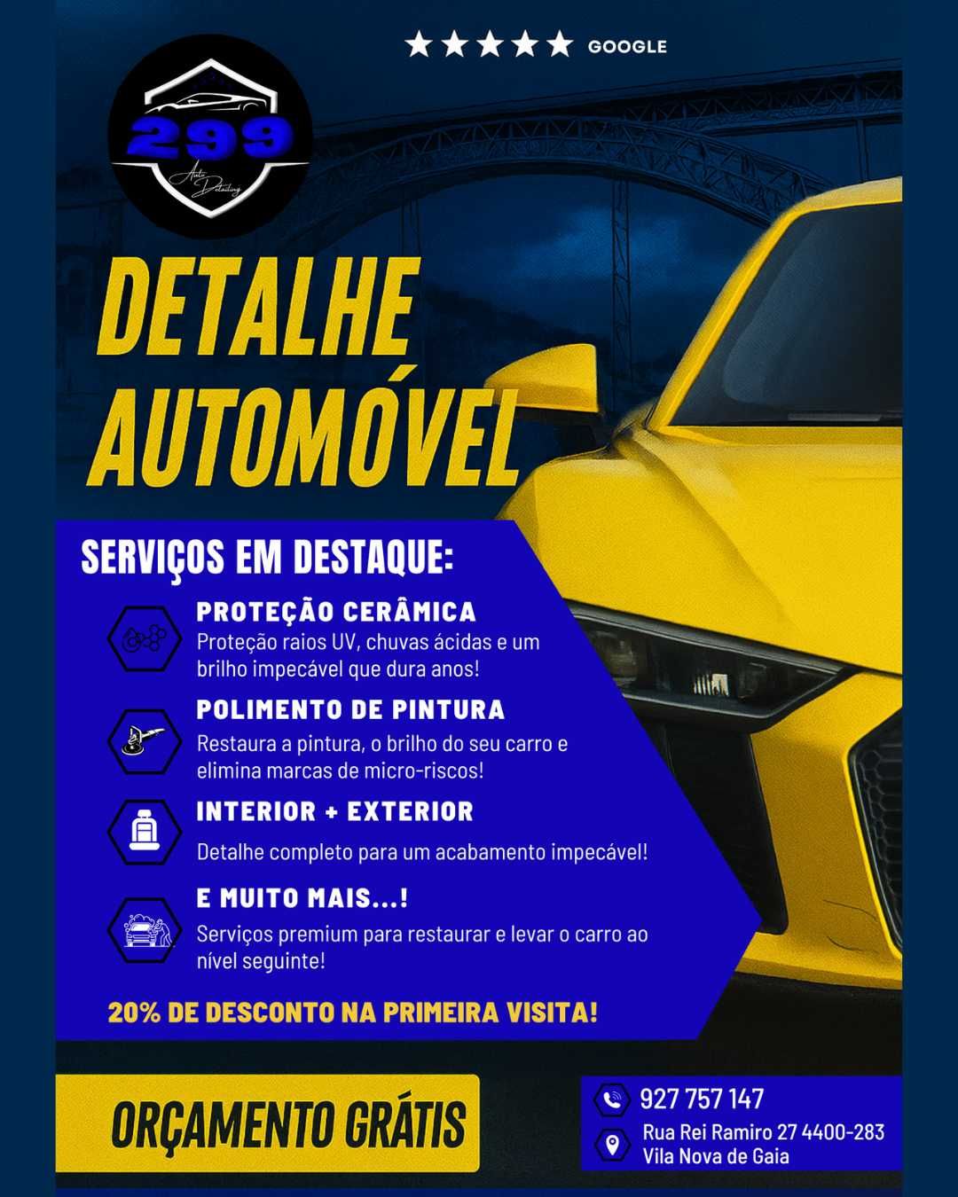 Serviço de Detalhe Automóvel / Lavagens Auto