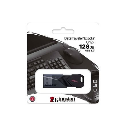 kingston | datatraveler | exodia onyx | 128 gb | usb 3.2 | czarny