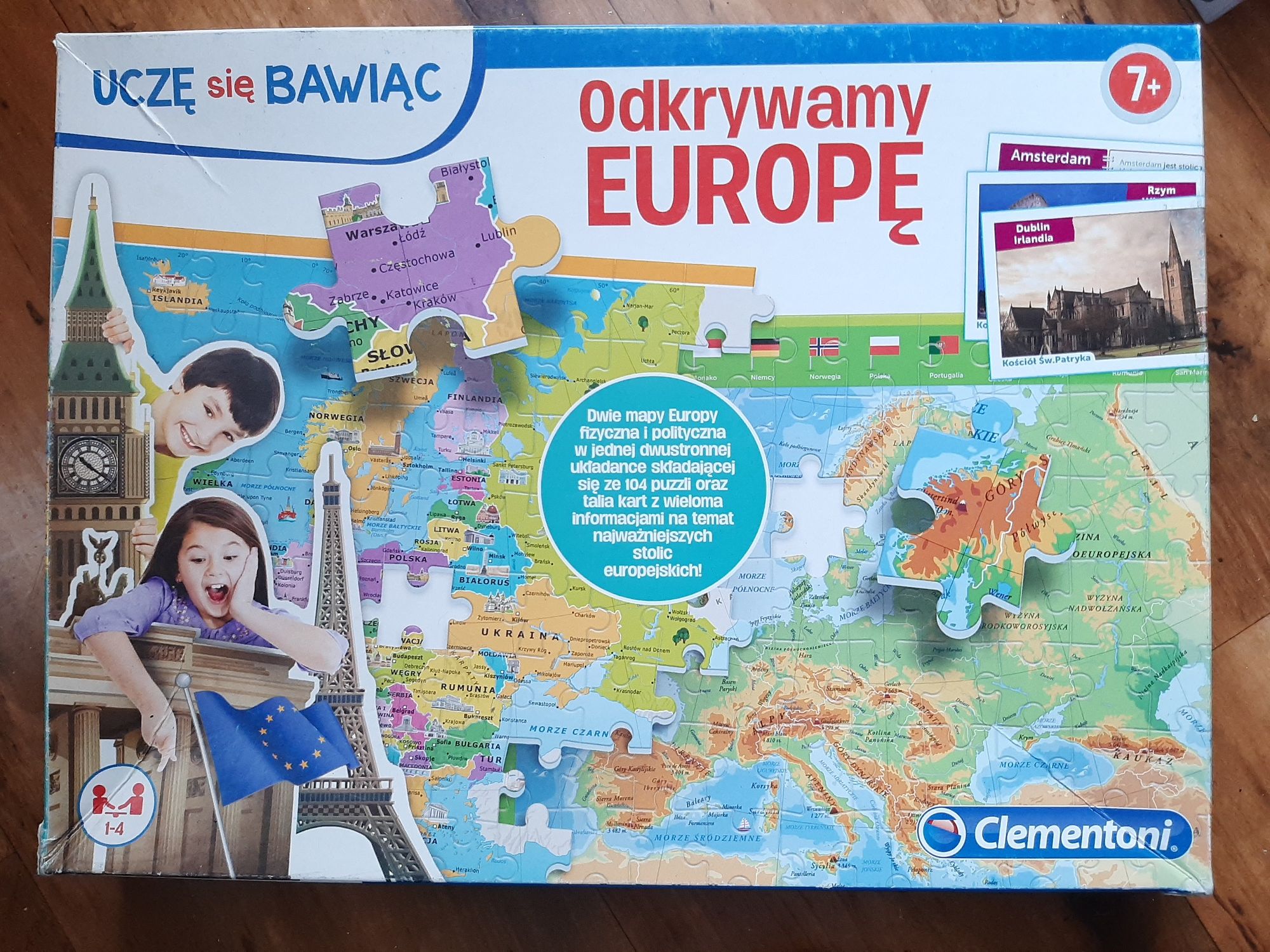 Clementoni puzzle edukacyjne odkrywamy europę