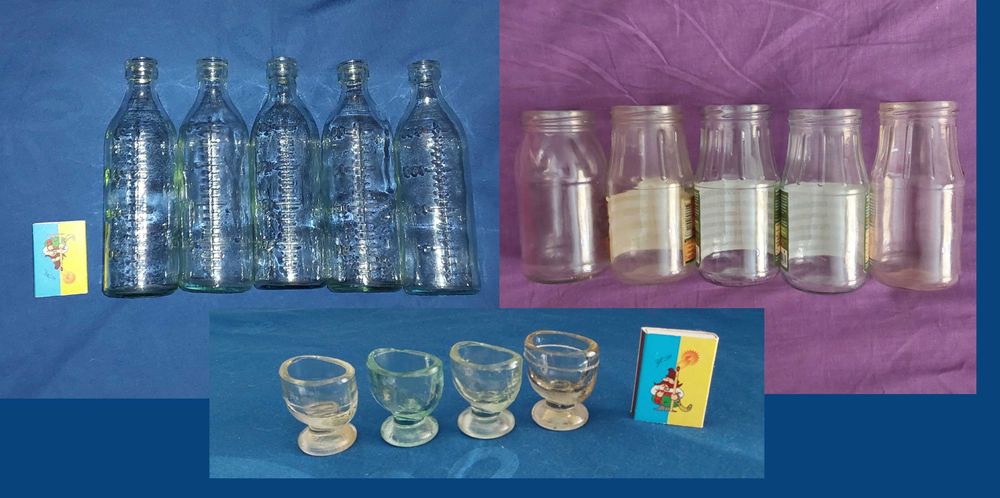 Банки0,5 с резьбой Бутылочки мерные детск Медицин рюмочки для лекарств